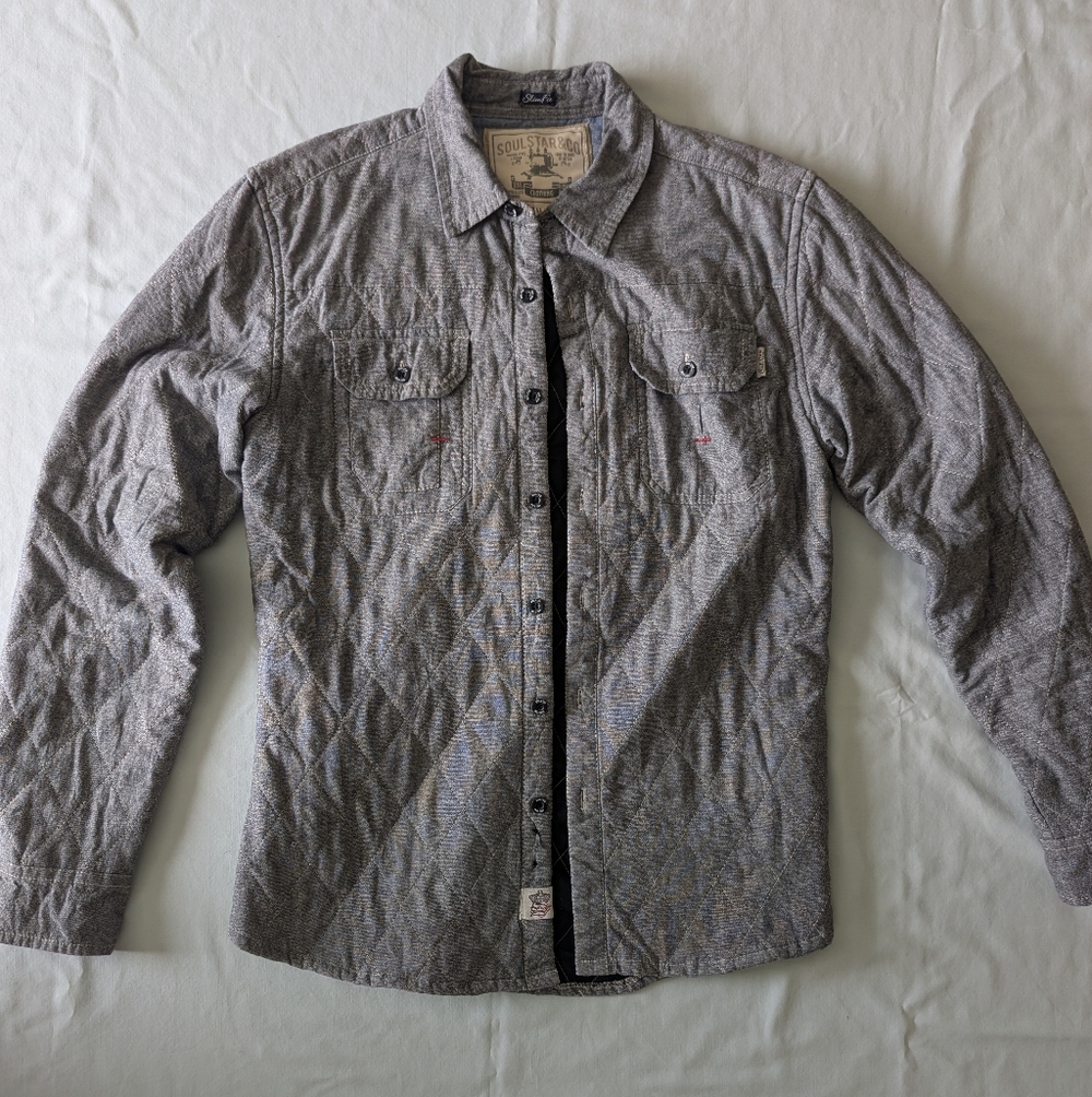 Gray Quilted Jacket/Shacket